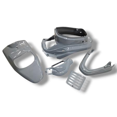 Kit carene 5 pezzi TNT di colore grigio Nardò per scooter MBK Booster spirit e Yamaha original Bw's prodotti fino al 2003, ricambio 366202