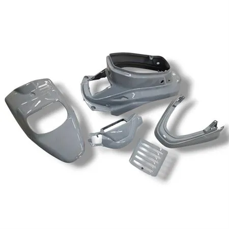 Kit carene 5 pezzi TNT di colore grigio Nardò per scooter MBK Booster spirit e Yamaha original Bw's prodotti fino al 2003, ricambio 366202