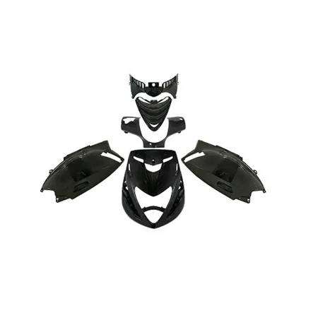 Kit carene 6 pz. zip 50 2t aria e liquido di colore nero metallizzato TNT