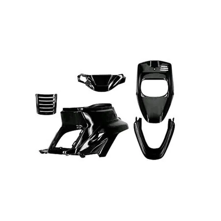Kit carene 5 pz. TNT per scooter MBK Booster Spirit di colore nero metallizzato, ricambio 366409