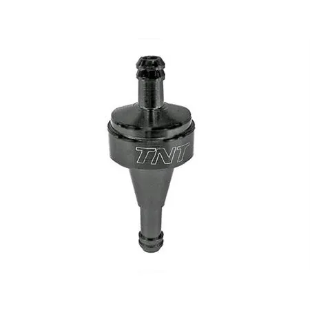 Filtro benzina cnc nero opaco diametro 6 smontabile TNT, ricambio 425020C