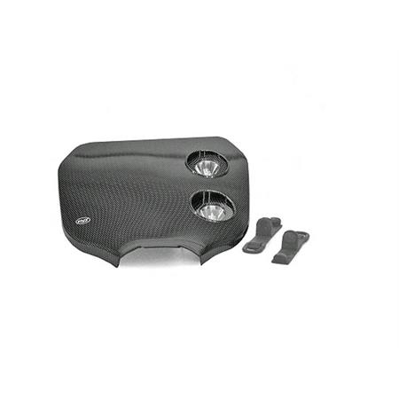Fanale anteriore con 2 fari alogeni per moto da cross, colore carbonio, ricambio 448137