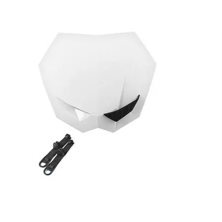Maschera fanale anteriore NOEND di colore bianco e nero completa di ganci fissaggio e lampade per enduro, cross e motard o applicazioni varie (TNT), ricambio 448147A