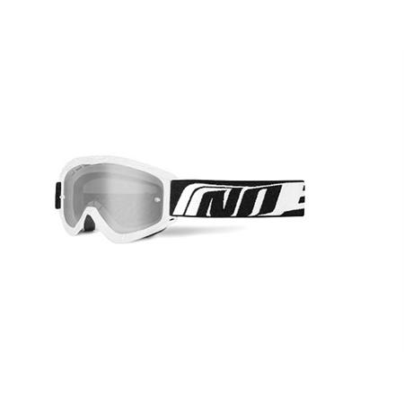 Maschera occhiale da cross e motard modello no-end 3.6 di colore bianca TNT, ricambio 448400A