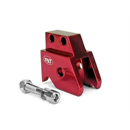 Rialzo ammortizzatore Minarelli 2 fori rosso anodizzatoiz TNT