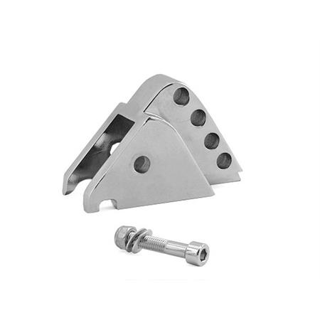 Rialzo ammortizzatore Minarelli orizzontale 4 fori cromato argento TNT, ricambio 520623