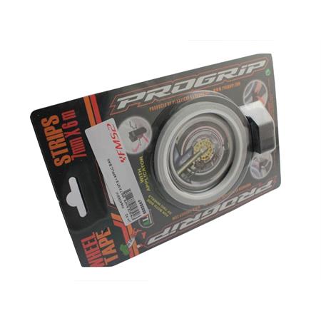 Sriscia adesiva da applicare sui cerchi di moto-scooter di colore bianco rinfrangente  ProGrip (Big Star), ricambio 65025A7