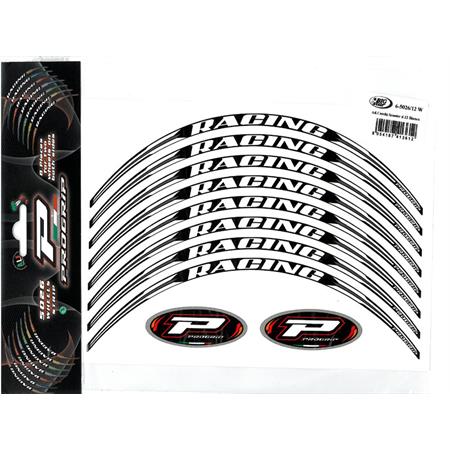 Tabella adesivi wheel strips 8 pezzi per cerchi ruota scooter da 12  di colore bianco ProGrip (Big Star), ricambio 6502612W