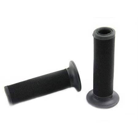 Manopole ProGrip (Big Star) in gomma e rivestimento in spugna nera e forate per alloggiare gli stabilizzatori del manubrio scooter e moto, ricambio 6722B