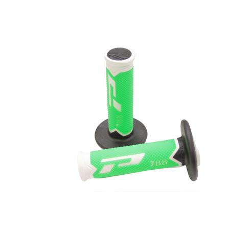 Manopole cross ProGrip tripla density di colore  bi/anco verde nero, ricambio 678814