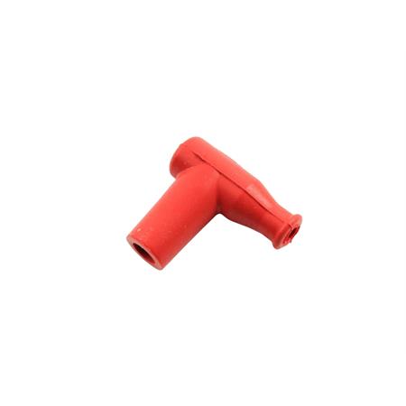 Attacco pipetta candela originale NGK modello tb05em-r in silicone di colore rosso e con resistenza a 5 kohm Bergamaschi, ricambio E09032