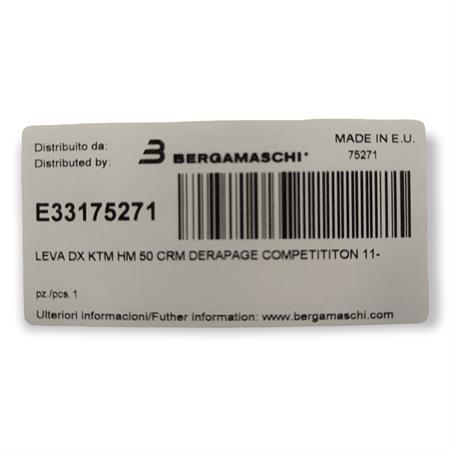 Leva dx ktm hm crm 50 derapage competiti, ricambio E33175271