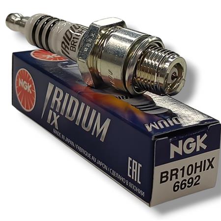 Candela NGK BR10HIX Iridio con filetto corto, con resistenza e attacco SAE svitabile per applicazioni racing varie, ricambio N20116692