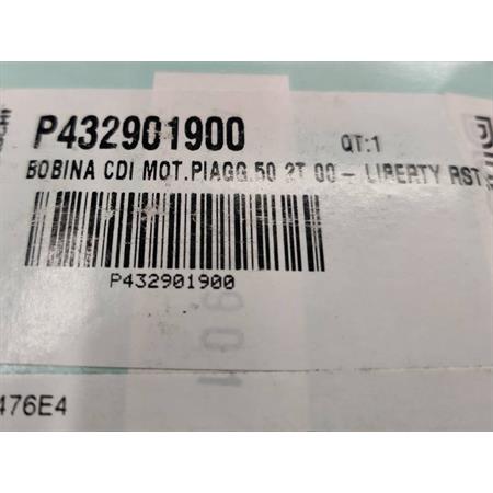 Bobina cdi motore piagg.50 2t 00- Liberty r re Bergamaschi, ricambio P432901900