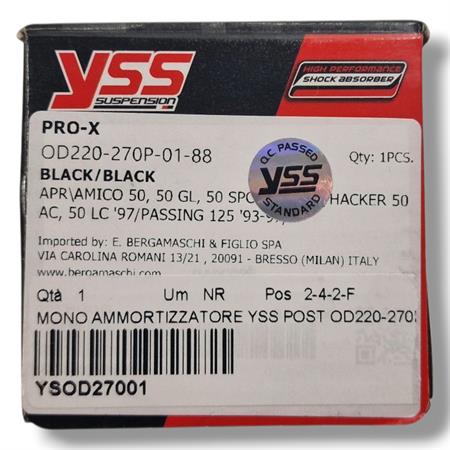 Mono ammortizzatore yss post od220-270p-, ricambio YSOD27001