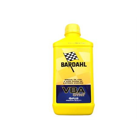 Barattolo olio miscela 2 tempi Bardahl VBA sintetico 100 % confezione da 1 litro, ricambio 202039