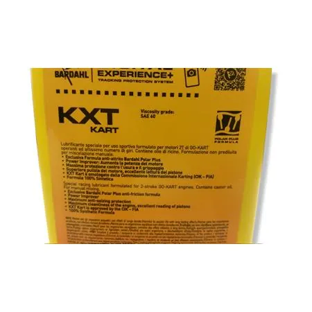 Flacone olio KXT KART MPlus racing ricinato viscosity grade sae 60 in confezione da 1 litro, ricambio 230039