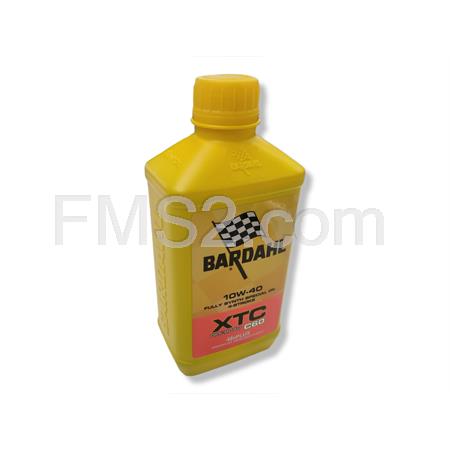 Flacone barattolo olio Bardahl XTC C60 Off Road con densità 10W40 sintetico 100% ideale per cross e maxi moto ad alte prestazioni, ricambio 351041