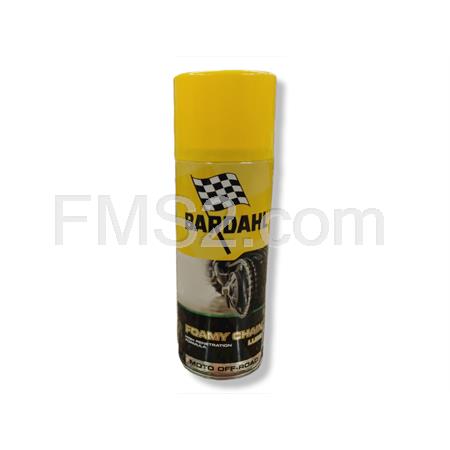 Bomboletta spray catena Foamy chain lube Bardahl da 400cc specifica per moto off-road e altre applicazioni, ricambio 601029