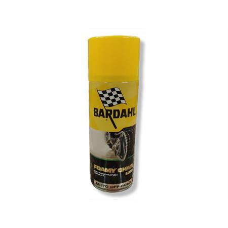 Bomboletta spray catena Foamy chain lube Bardahl da 400cc specifica per moto off-road e altre applicazioni, ricambio 601029