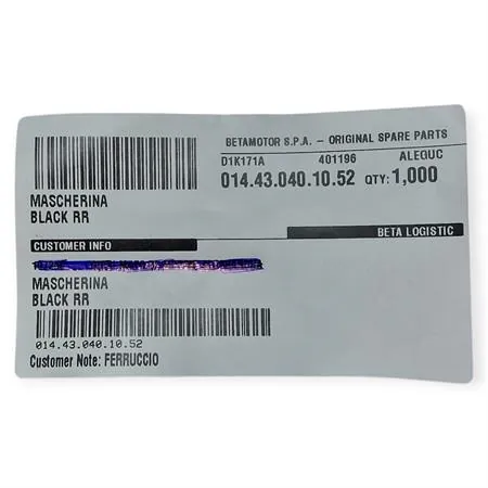 Mascherina fanale nera originale BETA specifica per BETA RR ENDURO e MOTARD 50 2t e 125 4t prodotti dal 2010 fino al 2020, ricambio 014.43.040.10.52