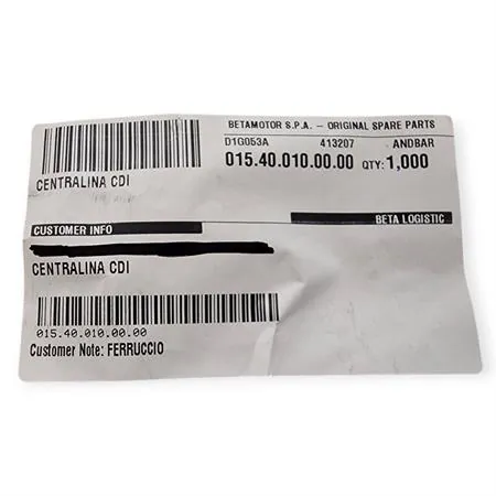 015.40.010.00.00 Centralina CDI per BETA ENDURO RR 125 4T AC 2010-2016, ENDURO RE 125 4T AC 2009-2016 e MOTARD RR 125 4T AC 2010 - originale BETA