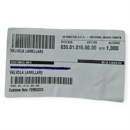 Pacco lamellare V-FORCE 4R specifico per BETA ENDURO RR 125 2T - tutte le versioni - prodotti dopo il 2018 e ENDURO RR 200 2T - tutte le versioni - prodotti dopo il 2019, ricambio 035.01.016.80.00