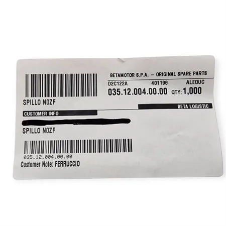 Spillo conico KEIHIN NOZF - N0ZF per KEIHIN PWK 36, PWK 38 e PWK 39, ricambio 035.12.004.00.00