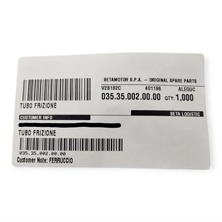 Tubo frizione specifico per BETA ENDURO RR 125 2T prodotti dopo il 2018 e ENDURO RR 200 2T prodotti dopo il 2019, ricambio 035.35.002.00.00