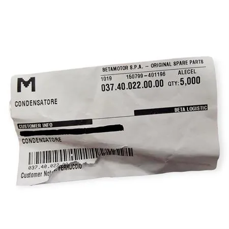 Condensatore elettronico originale BETA specifico per tutti i modelli BETA 2t e 4t prodotti dopo il 2020, ricambio 037.40.022.00.00