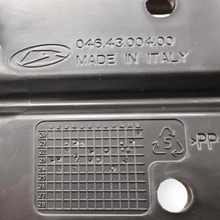 046.43.004.00.59 Parafango anteriore motard nero originale BETA specifico per BETA RR MOTARD 50 2T prodotti dal 2021 in poi