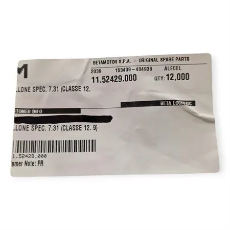 11.52429.000 Vite M7 x 31 mm chiave 10 (classe 12,9) per testa motore BETA ENDURO RR 125/200 2T e TRIAL EVO / SINCRO 2T