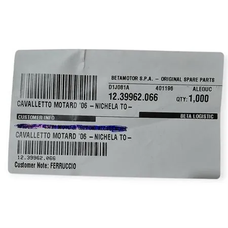 12.39962.066 Cavalletto originale BETA - 42 cm - specifico per BETA MOTARD RR 50 2T prodotti dal 2005 - tutte le versioni