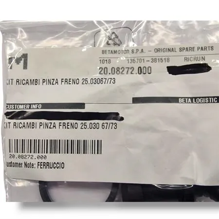 20.08272.000 Kit revisione pinza freno posteriore per BETA ENDURO/MOTARD RR 50 2T e 125 4T, ALP e URBAN