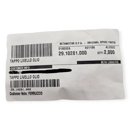 Vetrino livello olio pompa freno anteriore GRIMECA per tutti i BETA RR ENDURO/MOTARD 50cc 2T e 125cc 4T, ALP 200 e 350 4T e MOTARD M4 350cc 4T, ricambio 29.10281.000