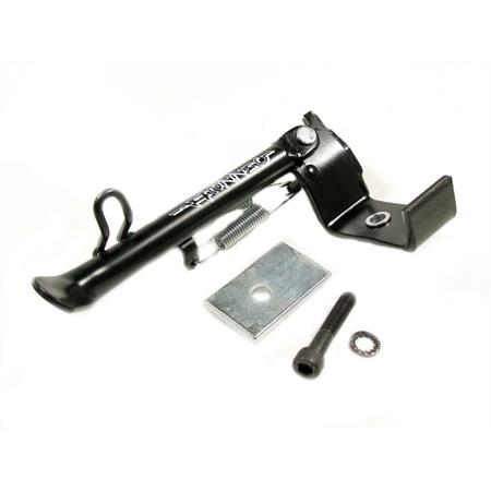 Cavalletto laterale Buzzetti di colore nero per maxi scooter Aprilia sportcity 50-125 e Piaggio Gilera Typhoon 50 prodotti dal 2011 in poi, ricambio 4030