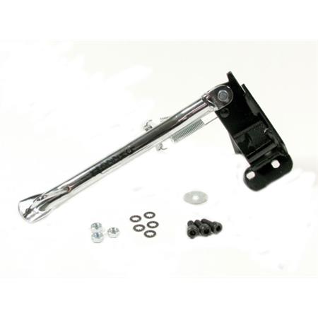 Cavalletto laterale Buzzetti per scooter 50 Peugeot vivacity-speedfight-x fight in metallo di colore cromato prodotti dal 1997 in poi, ricambio 4634C