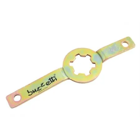 Attrezzo bloccaggio ghiera coronata dell'avviamento dei motori Minarelli orizzontali aria e liquido Buzzetti, ricambio 5496