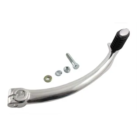 Leva pedale avviamento in alluminio lucido completa di gomma per Piaggio Vespa 125-150 old model Buzzetti, ricambio 6126