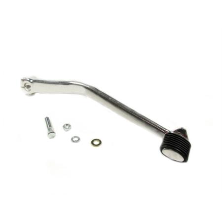 Pedale leva messa in moto Buzzetti in alluminio lucido completa di gommino per Piaggio Vespa PX-pe 125-150-200, ricambio 6131