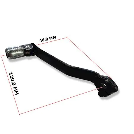 Leva cambio Buzzetti in acciaio completo di gommino per Yamaha XT 500, 550 e 600 cc Tenere 4 tempi, ricambio 7595