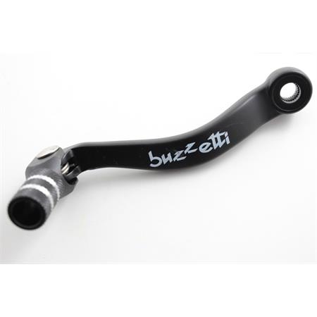 Leva cambio forgiata in alluminio 6061-T6 di colore nero con puntale pieghevole della Buzzetti per motocross KTM Lc4 625 e 640, SXC 625, SMC 600, 625 e 990 cc prodotte dal 1998 in poi, ricambio 7716