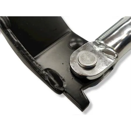 Cavalletto laterale cromato Buzzetti per scooter Yamaha Aerox 50 cc prodotti dal 2013 in poi con ruote da 13 pollici, ricambio 8563C