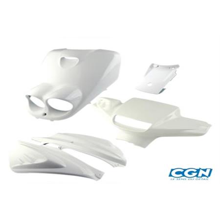 Kit carene tun'r di colore bianco pastello per Mbk Booster next generation prodotti fino al 1998, ricambio CGN472386