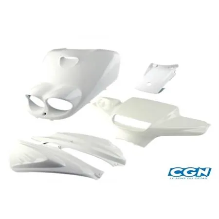 Kit carene tun'r di colore bianco pastello per Mbk Booster next generation prodotti fino al 1998, ricambio CGN472386