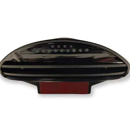 Fanale posteriore BCD di colore nero con alette nere e luci led per scooter Mbk Nitro e Yamaha Aerox prodotti fino al 2012, ricambio CGN475414