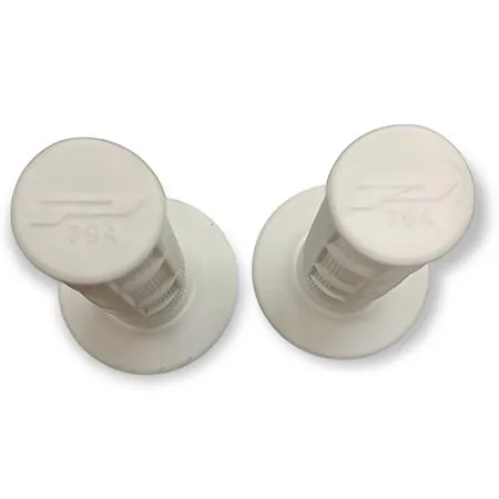 Coppia manopole Progrip modello MX 794-101 in gomma di colore bianco per utilizzo su manubri cross, ciclomotori e scooter con diametro da 22 mm, ricambio 405401565