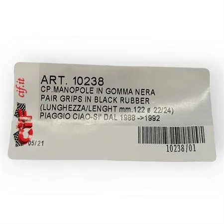 10238 manopole in gomma nera ciao - si'