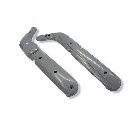 Coppia fiancatine laterali CIF made in Italy per ciclomotore Piaggio Ciao SC in plastica di colore grigio venduti senza perni, senza molle e senza scritta, ricambio 10426