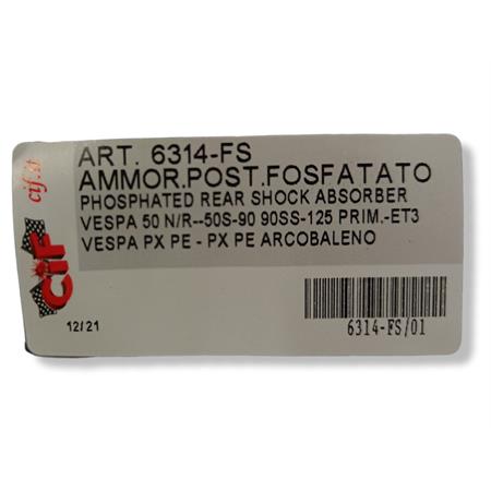 Ammortizzatore anteriore e posteriore vespa 50 90 125 primavera kit, ricambio 10700-KT